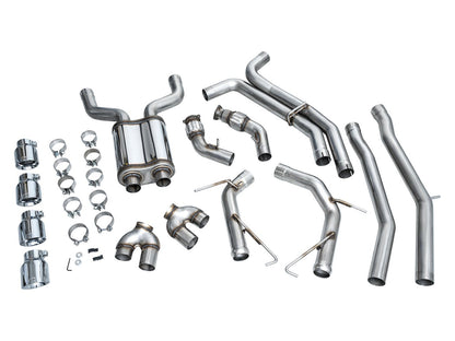 AWE Tuning Track Edition Exhaust - Chrome Silver Tips for 19-23 Audi C8 S6/S7 (3020-42101)
