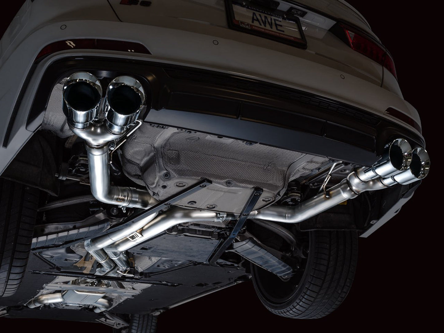 AWE Tuning Track Edition Exhaust - Chrome Silver Tips for 19-23 Audi C8 S6/S7 (3020-42101)