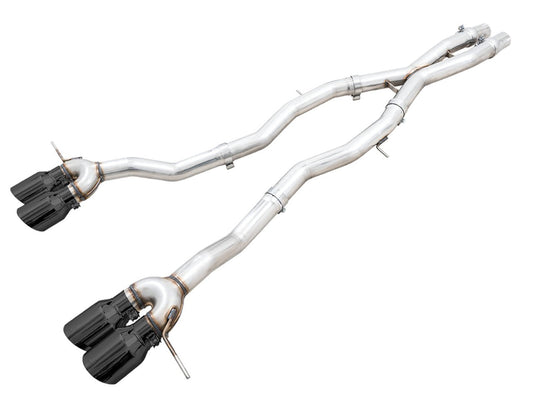 AWE Tuning Track Edition Catback Exhaust for BMW G8X M3/M4 - Diamond Black Tips (3020-42482)