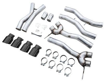 AWE Tuning Track Edition Catback Exhaust for BMW G8X M3/M4 - Diamond Black Tips (3020-42482)