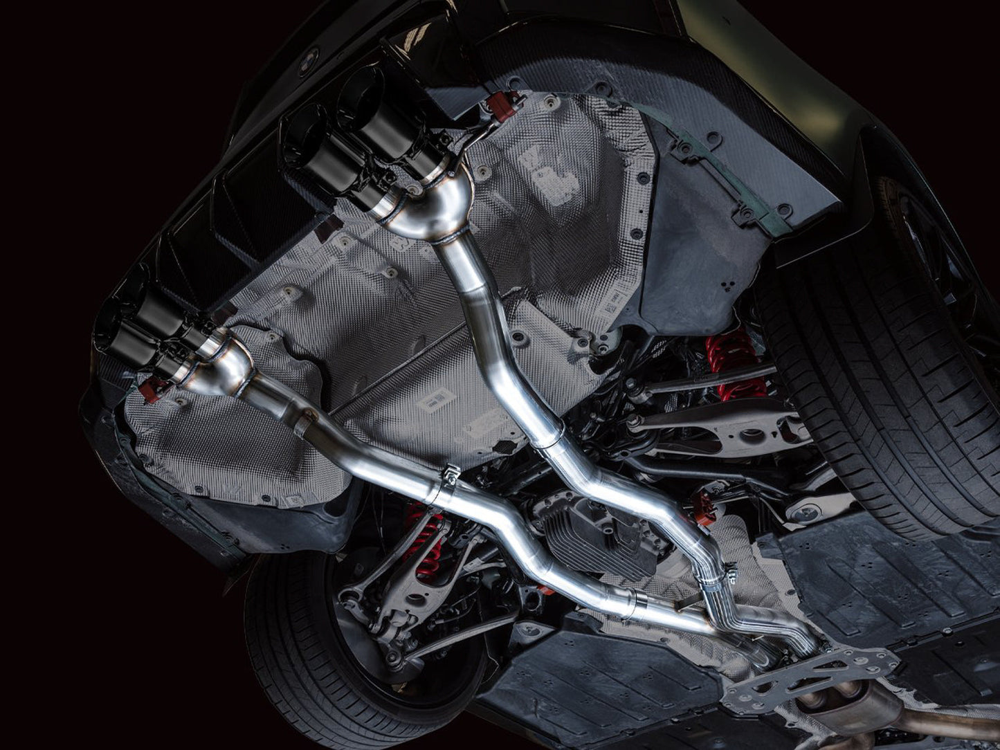 AWE Tuning Track Edition Catback Exhaust for BMW G8X M3/M4 - Diamond Black Tips (3020-42482)