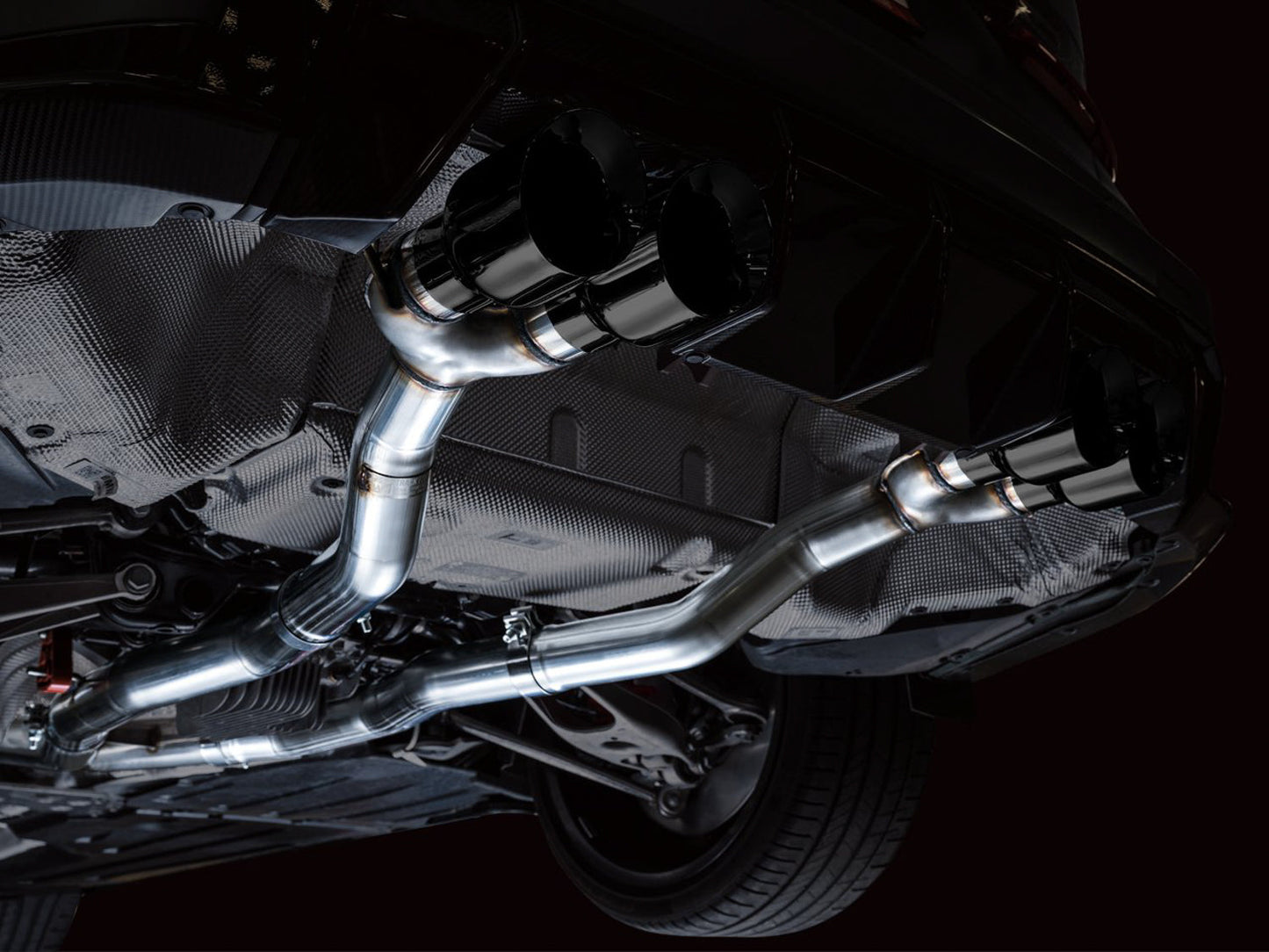 AWE Tuning Track Edition Catback Exhaust for BMW G8X M3/M4 - Diamond Black Tips (3020-42482)