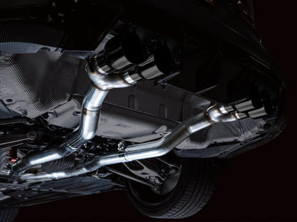 AWE Tuning Track Edition Catback Exhaust for BMW G8X M3/M4 - Diamond Black Tips (3020-42482)