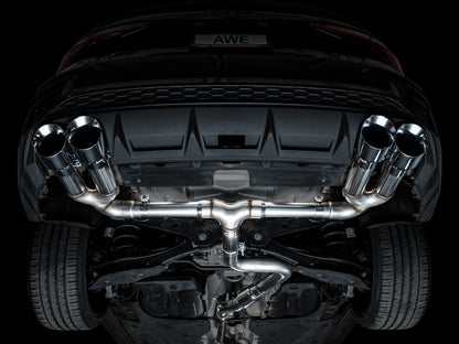 AWE Tuning Track Edition Exhaust Chrome Silver Tips for 22-24 Audi 8Y S3 (3020-42897)
