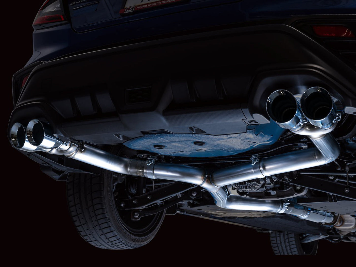 AWE Tuning Track Edition Exhaust for VB Subaru WRX - Chrome Silver Tips (3020-42979)