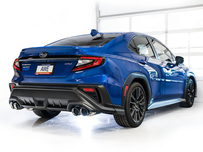 AWE Tuning Track Edition Exhaust for VB Subaru WRX - Chrome Silver Tips (3020-42979)