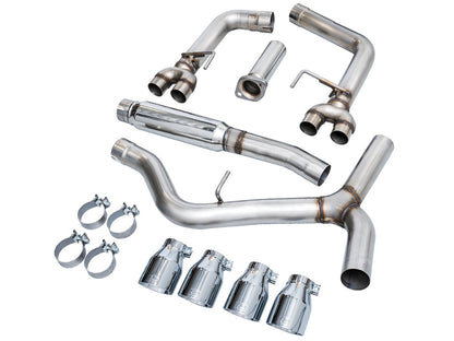AWE Tuning Track Edition Exhaust for VB Subaru WRX - Chrome Silver Tips (3020-42979)