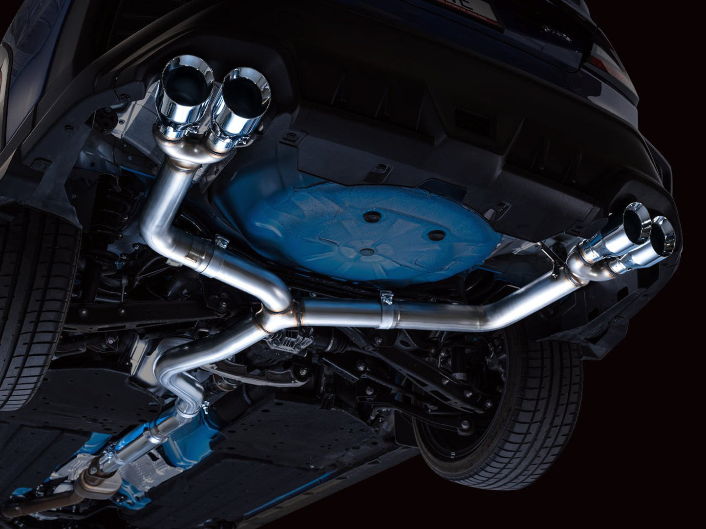 AWE Tuning Track Edition Exhaust for VB Subaru WRX - Chrome Silver Tips (3020-42979)