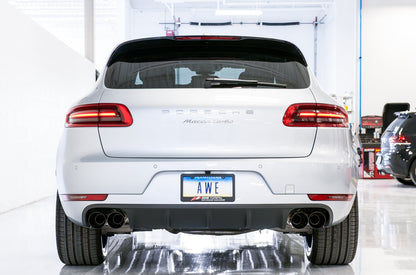 AWE Tuning Track Edition Exhaust System for Porsche Macan S / GTS / Turbo - Diamond Black 102mm Tips (3020-43040)