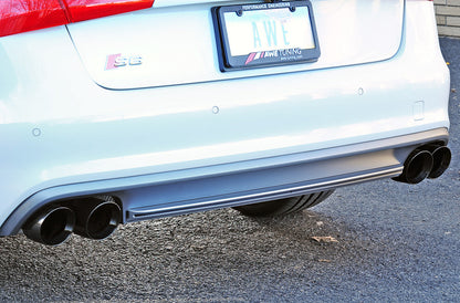 AWE Tuning Track Edition Exhaust for Audi C7 S6 4.0T - Diamond Black Tips (3020-43050)