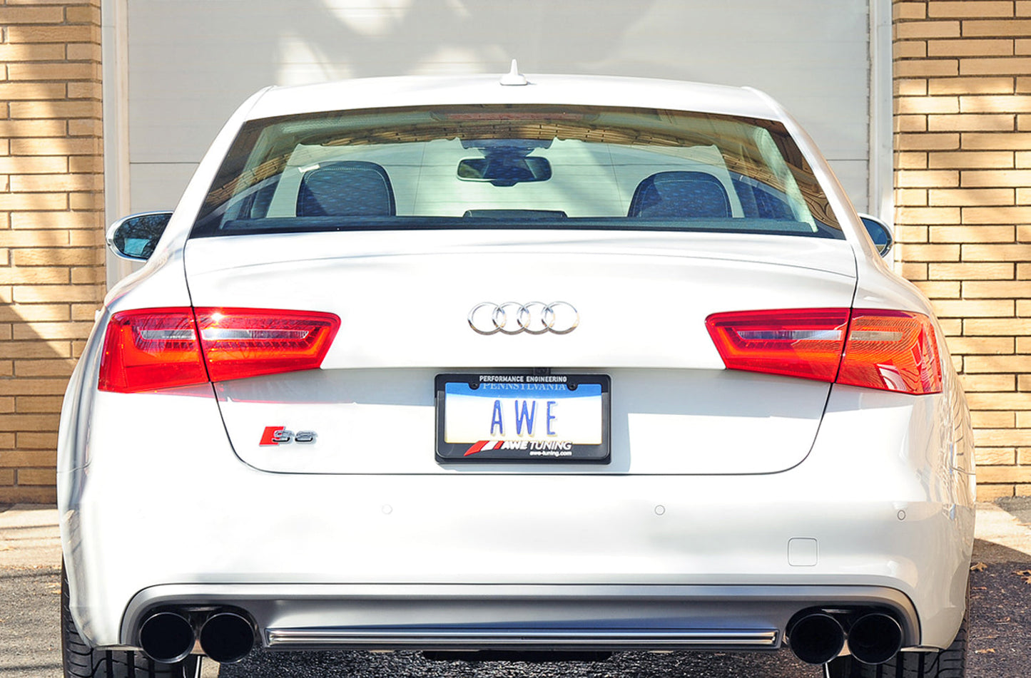 AWE Tuning Track Edition Exhaust for Audi C7 S6 4.0T - Diamond Black Tips (3020-43050)