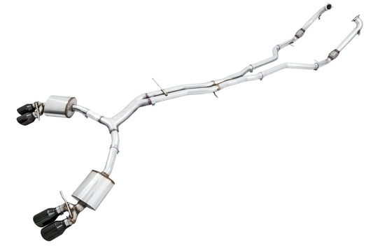 AWE Tuning Touring Edition Exhaust for Audi B9 S5 Sportback - Non-Resonated - Diamond Black 102mm Tips (3020-43064)