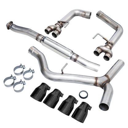 AWE Tuning Track Edition Exhaust for VA / GV WRX / STI Sedan - Diamond Black Quad Tips (102mm) (3020-43066)