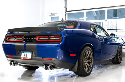 AWE Tuning Touring Edition Exhaust for 17+ Challenger 5.7 - Non-Resonated - Diamond Black Quad Tips (3020-43084)