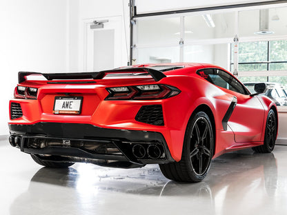 AWE Tuning Track Edition Exhaust for C8 Corvette - Diamond Black Tips (3020-43086)