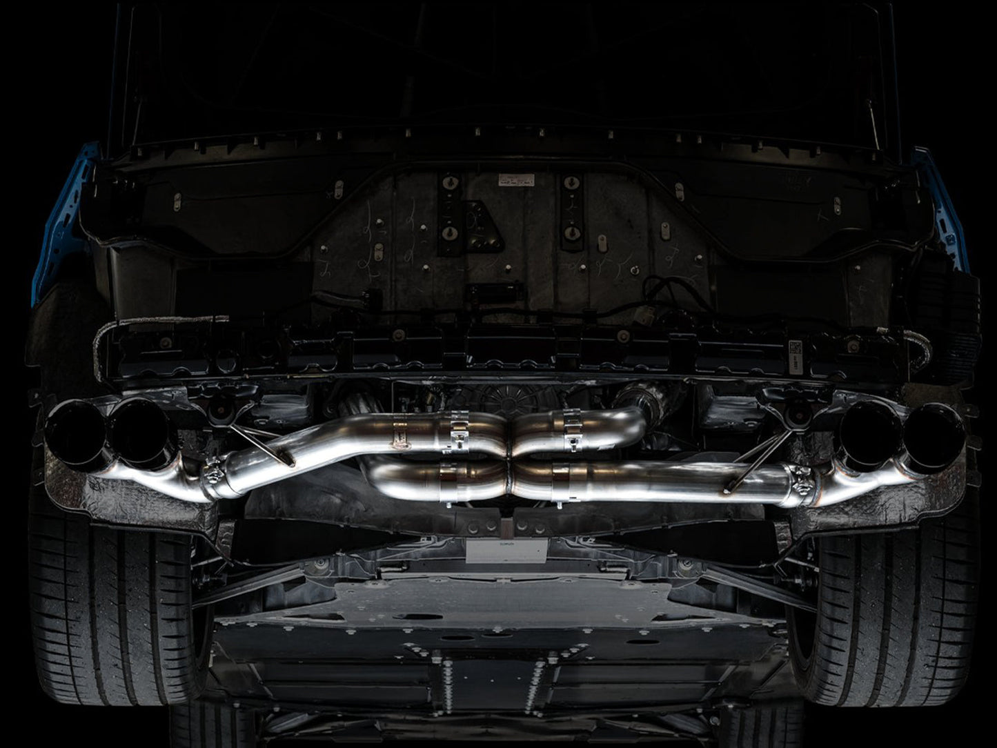 AWE Tuning Track Edition Exhaust for C8 Corvette - Diamond Black Tips (3020-43086)