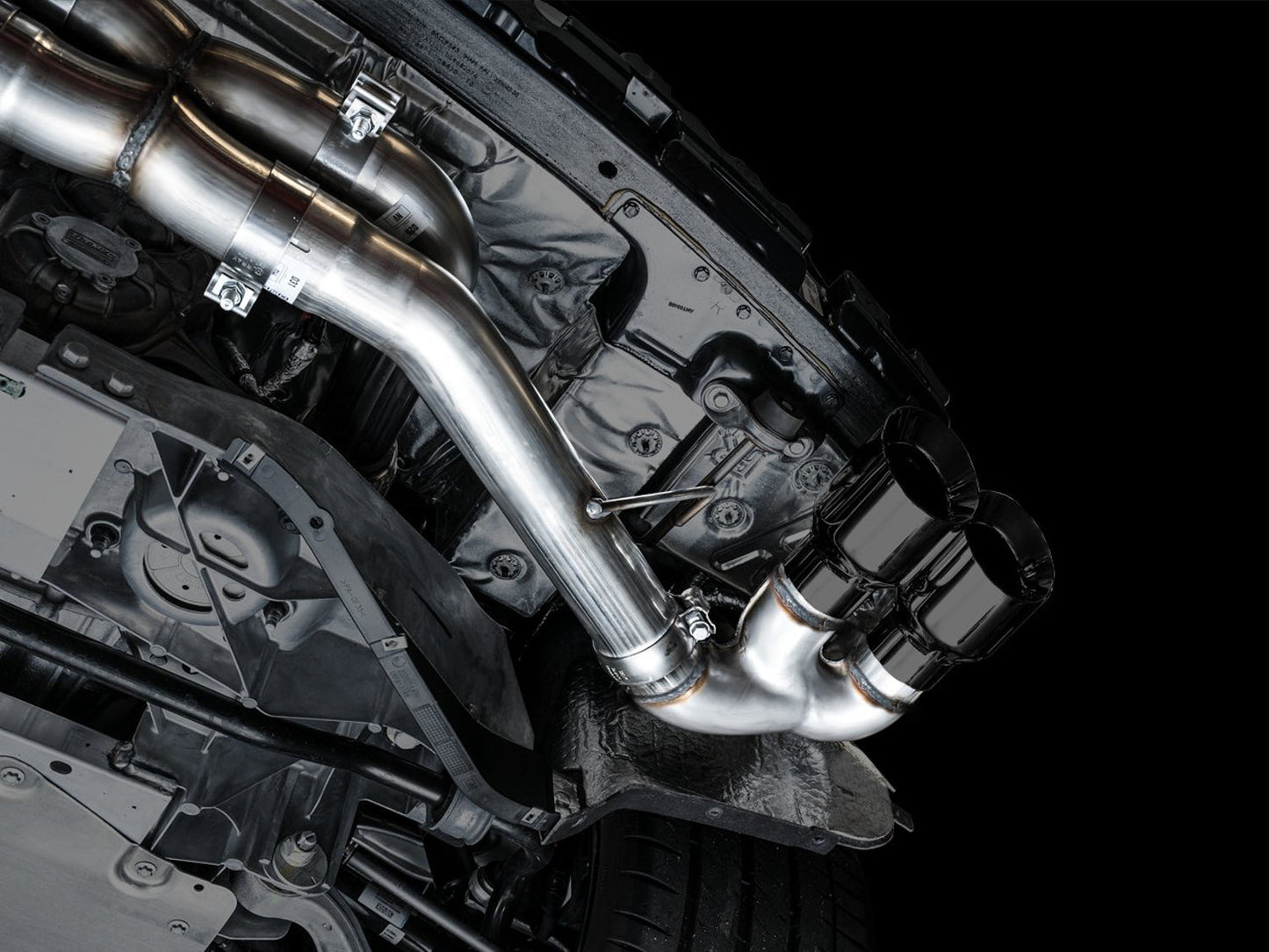 AWE Tuning Track Edition Exhaust for C8 Corvette - Diamond Black Tips (3020-43086)