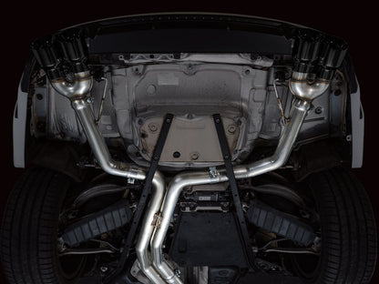 AWE Tuning Track Edition Exhaust - Diamond Black Tips for 19-23 Audi C8 S6/S7 (3020-43109)