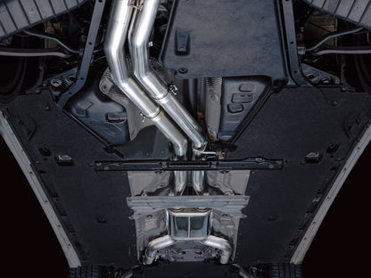 AWE Tuning Track Edition Exhaust - Diamond Black Tips for 19-23 Audi C8 S6/S7 (3020-43109)
