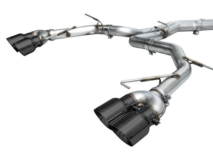 AWE Tuning Track Edition Exhaust - Diamond Black Tips for 19-23 Audi C8 S6/S7 (3020-43109)