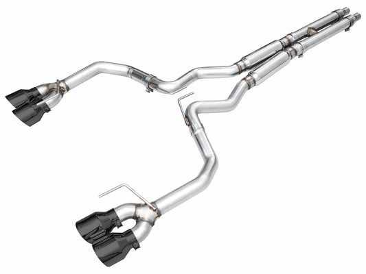 AWE Tuning Track Edition Catback Exhaust w/ Quad Diamond Black Tips for 2024 Ford Mustang Dark Horse S650 RWD (3020-43375)