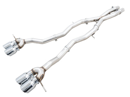 AWE Tuning Track Edition Catback Exhaust for BMW G8X M3/M4 - Chrome Silver Tips (3020-43482)