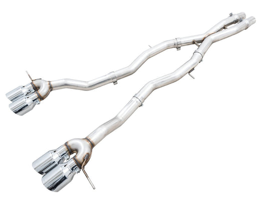 AWE Tuning Track Edition Catback Exhaust for BMW G8X M3/M4 - Chrome Silver Tips (3020-43482)