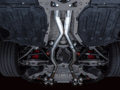 AWE Tuning Track Edition Catback Exhaust for BMW G8X M3/M4 - Chrome Silver Tips (3020-43482)