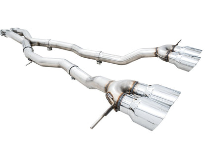 AWE Tuning Track Edition Catback Exhaust for BMW G8X M3/M4 - Chrome Silver Tips (3020-43482)