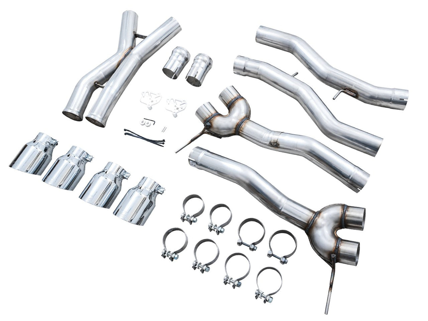 AWE Tuning Track Edition Catback Exhaust for BMW G8X M3/M4 - Chrome Silver Tips (3020-43482)