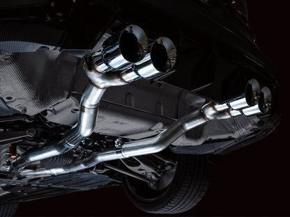 AWE Tuning Track Edition Catback Exhaust for BMW G8X M3/M4 - Chrome Silver Tips (3020-43482)