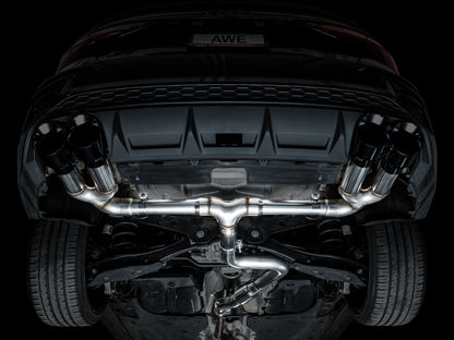 AWE Tuning Track Edition Exhaust Diamond Black Tips for 22-24 Audi 8Y S3 (3020-43897)