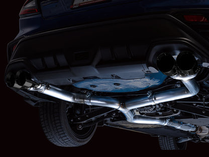 AWE Tuning Track Edition Exhaust - Diamond Black Tips for 2022+ VB Subaru WRX (3020-43979)