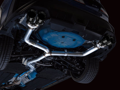 AWE Tuning Track Edition Exhaust - Diamond Black Tips for 2022+ VB Subaru WRX (3020-43979)