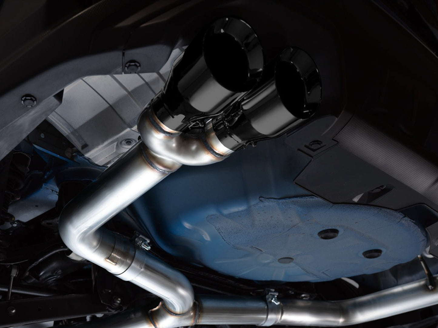 AWE Tuning Track Edition Exhaust - Diamond Black Tips for 2022+ VB Subaru WRX (3020-43979)