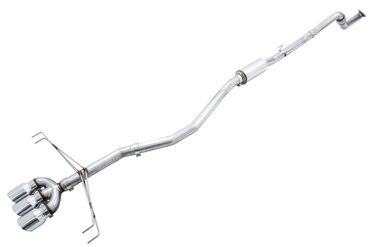 AWE Tuning Track Edition Exhaust for FK8 Civic Type R (includes Front Pipe) - Triple Chrome Silver Tips (3020-52000)