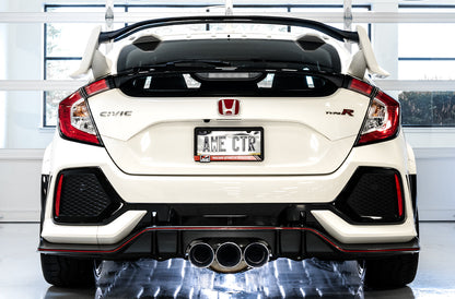 AWE Tuning Track Edition Exhaust for FK8 Civic Type R (includes Front Pipe) - Triple Chrome Silver Tips (3020-52000)
