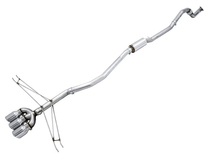 AWE Tuning Track Edition Exhaust for 10th Gen Civic Si Coupe / Sedan (includes Front Pipe) - Triple Chrome Silver Tips (3020-52008)