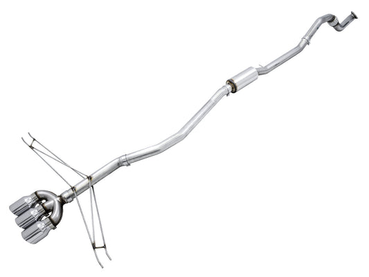AWE Tuning Track Edition Exhaust for 10th Gen Civic Si Coupe / Sedan (includes Front Pipe) - Triple Chrome Silver Tips (3020-52008)