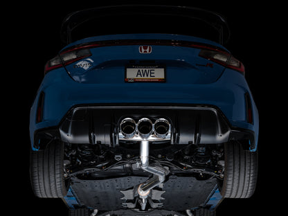 AWE Tuning Track Edition Exhaust w/ Triple Chrome Silver Tips for 2023 Honda Civic Type R FL5 (3020-52287)