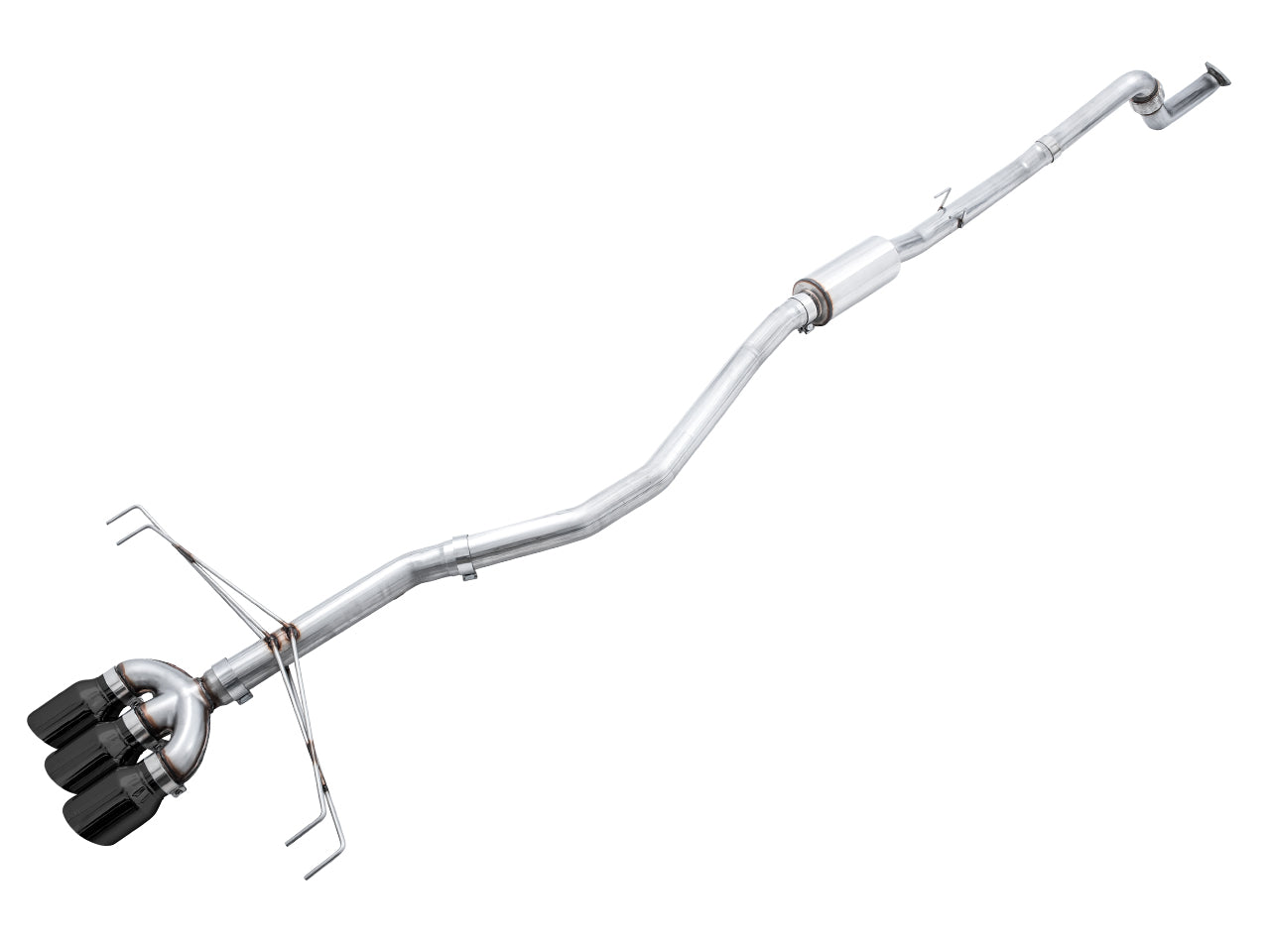 AWE Tuning Track Edition Exhaust for FK8 Civic Type R (includes Front Pipe) - Triple Diamond Black Tips (3020-53002)