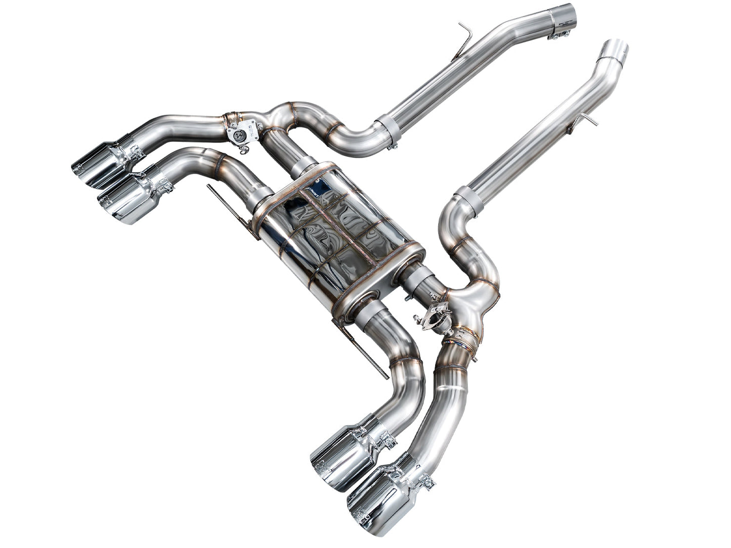 AWE 3025-42301 SwitchPath Axle-Back Exhaust Chrome Silver Tips for 2020-2024 BMW