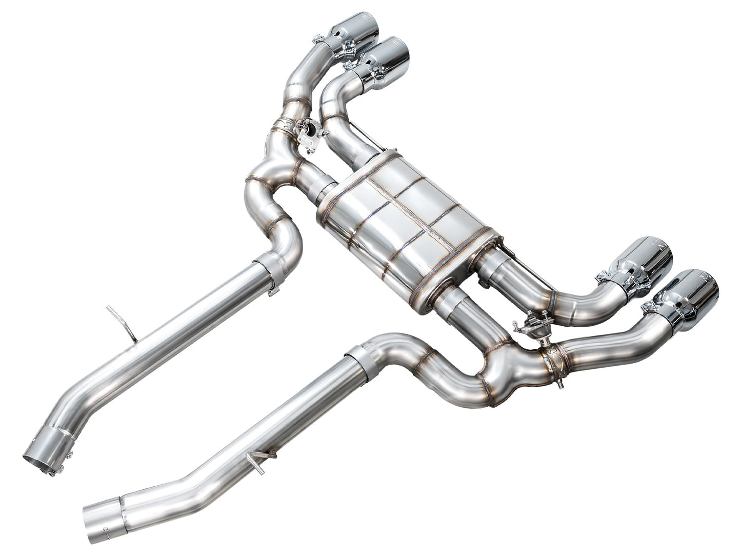 AWE 3025-42301 SwitchPath Axle-Back Exhaust Chrome Silver Tips for 2020-2024 BMW