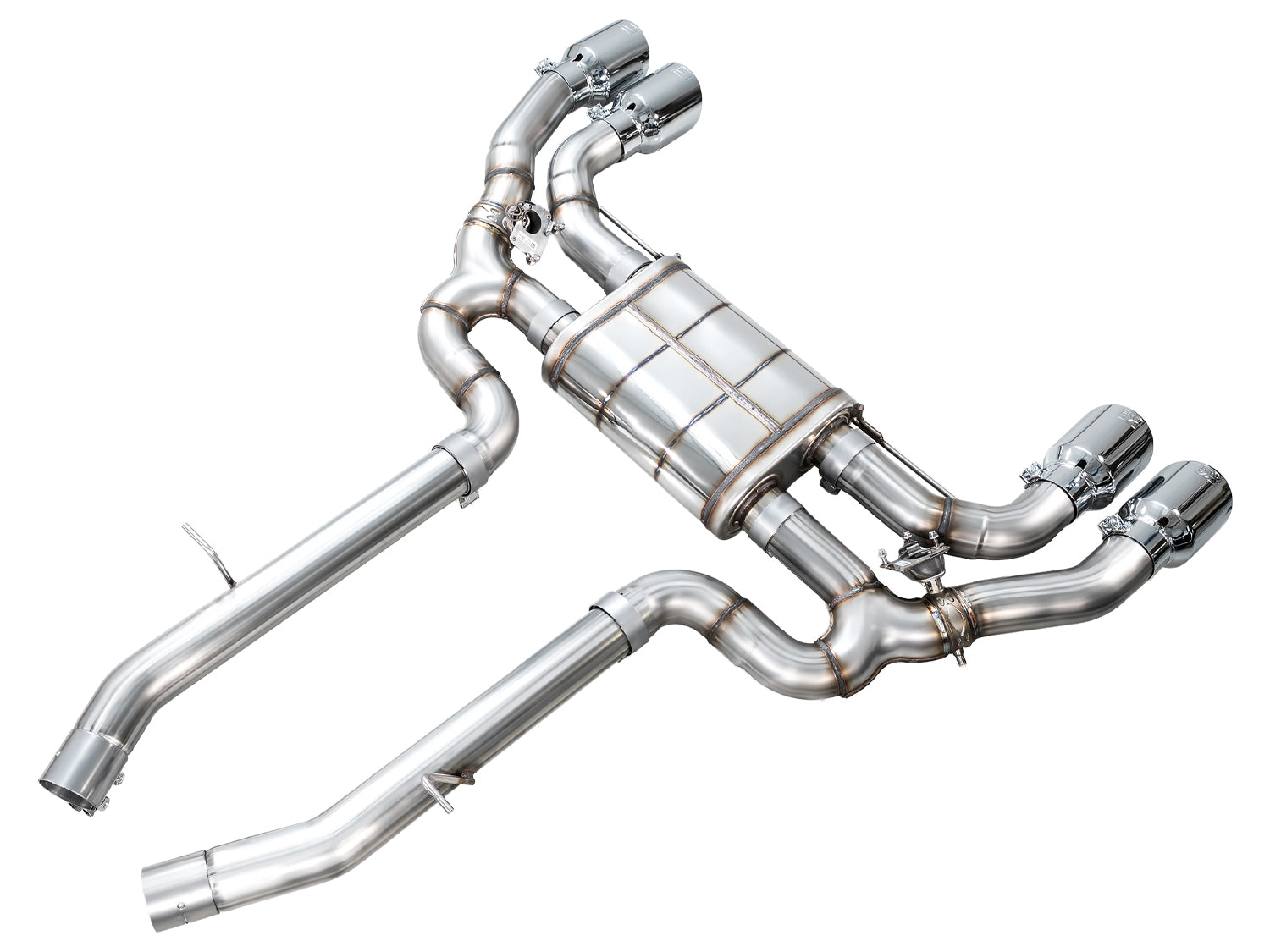 AWE 3025-42301 SwitchPath Axle-Back Exhaust Chrome Silver Tips for 2020-2024 BMW
