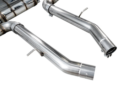 AWE 3025-42301 SwitchPath Axle-Back Exhaust Chrome Silver Tips for 2020-2024 BMW
