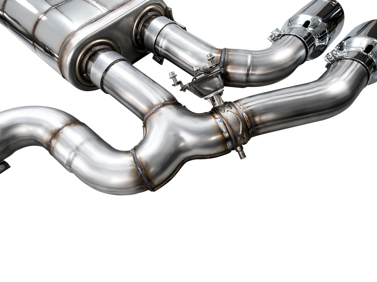 AWE 3025-42301 SwitchPath Axle-Back Exhaust Chrome Silver Tips for 2020-2024 BMW