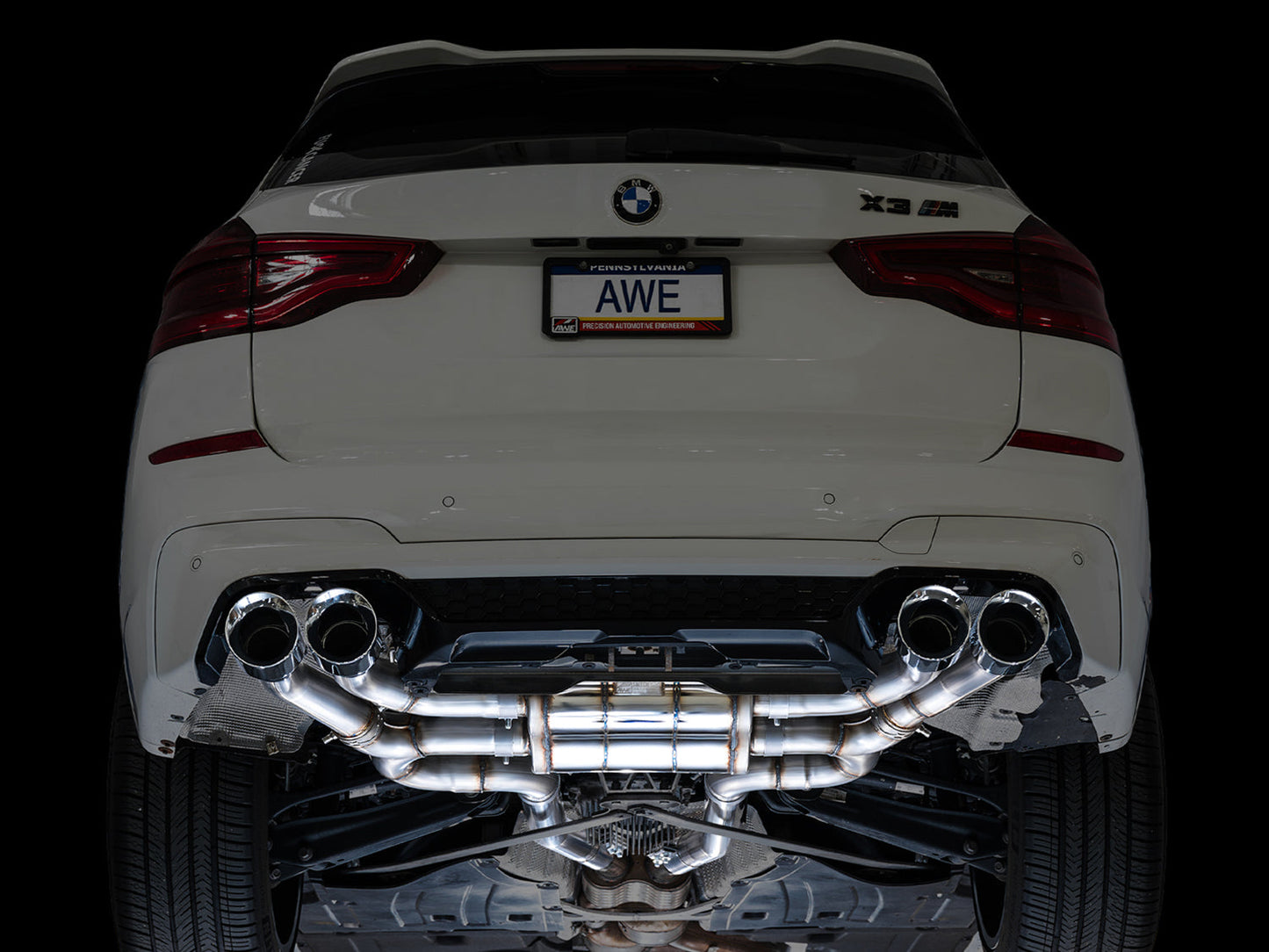 AWE 3025-42301 SwitchPath Axle-Back Exhaust Chrome Silver Tips for 2020-2024 BMW