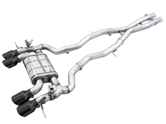 AWE Tuning SwitchPath Catback Exhaust for BMW G8X M3/M4 - Chrome Silver Tips (3025-42480)