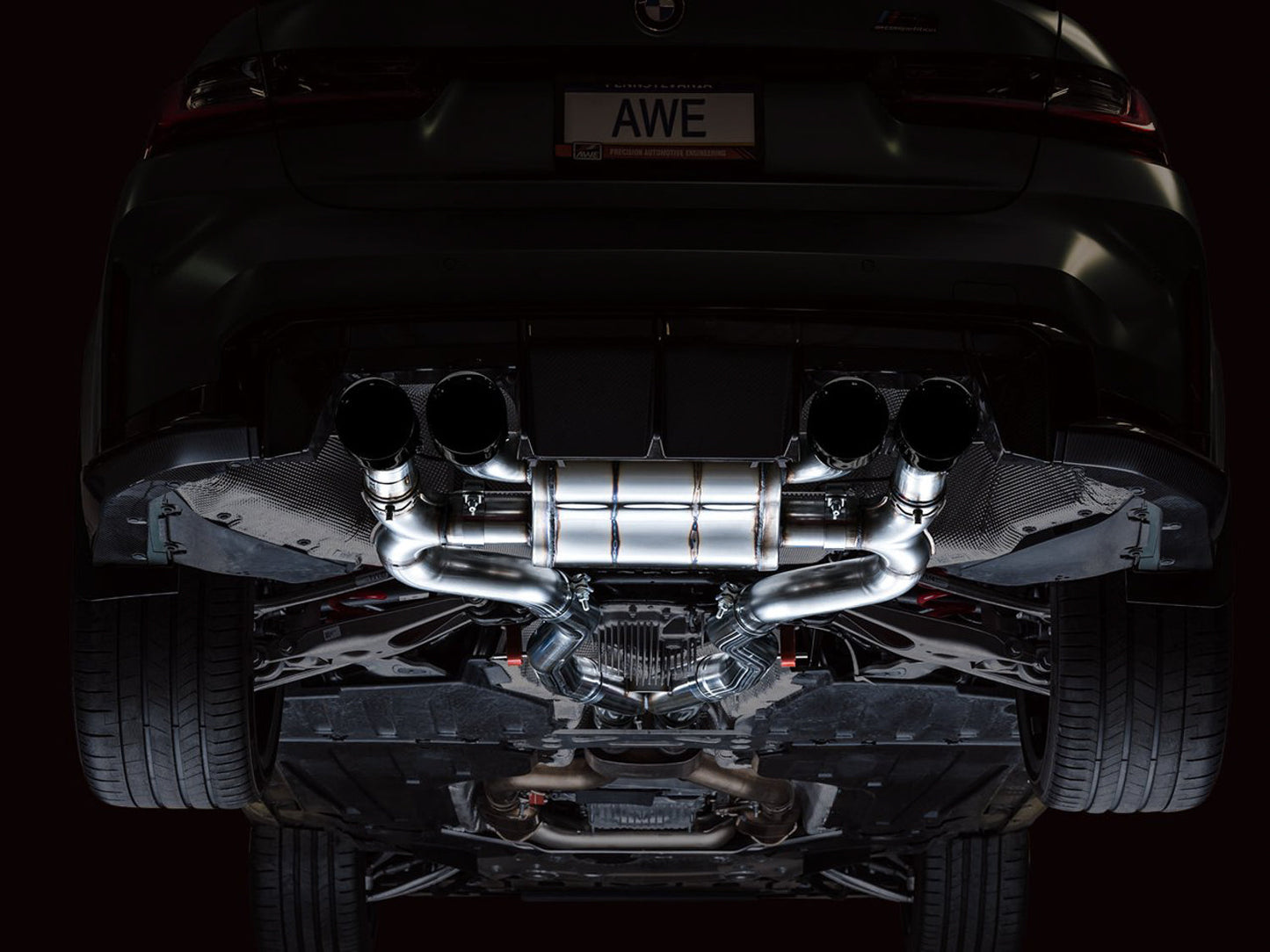 AWE Tuning SwitchPath Catback Exhaust for BMW G8X M3/M4 - Chrome Silver Tips (3025-42480)