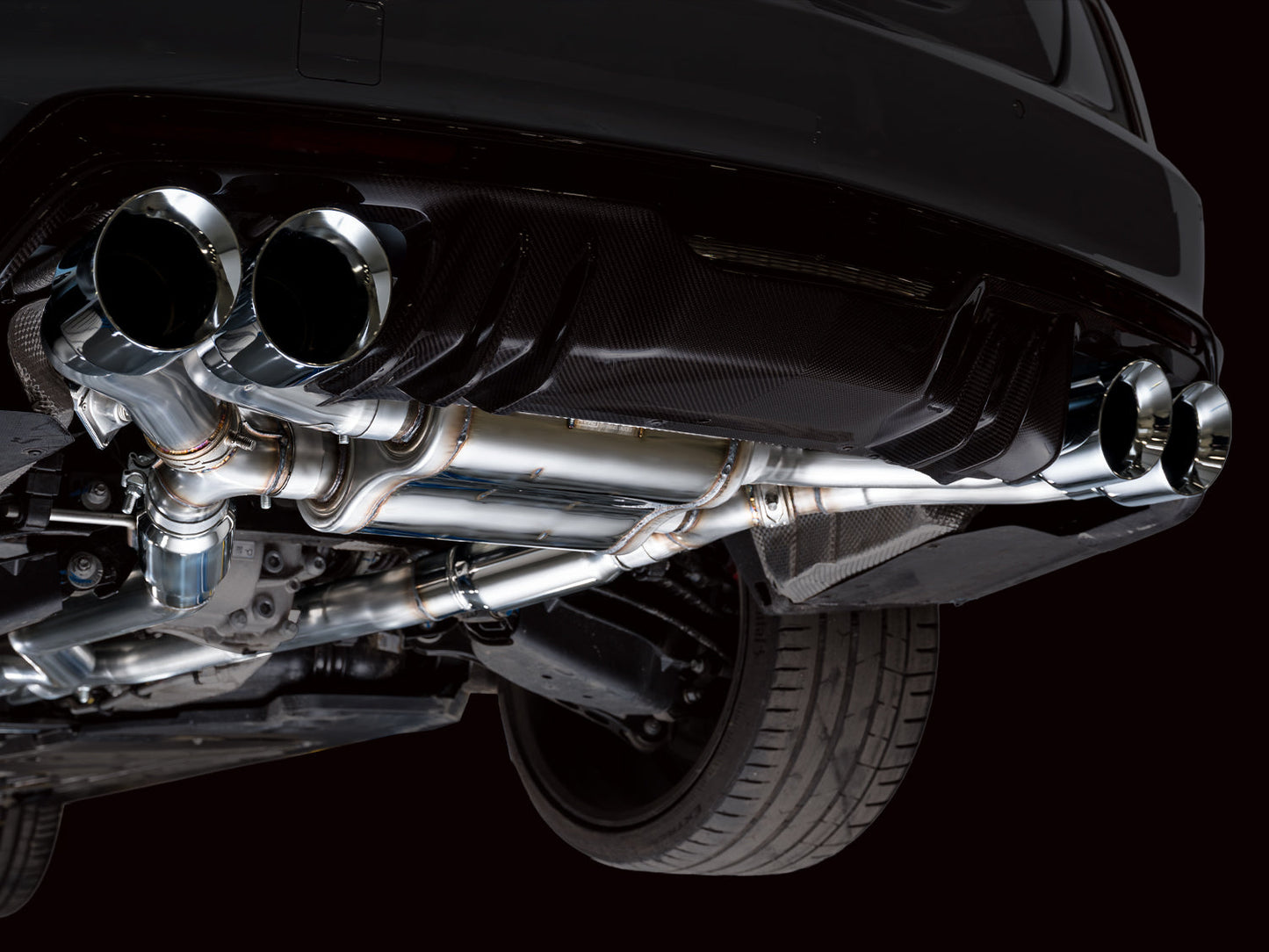 AWE 3025-42562 SwitchPath Exhaust Chrome Silver Tips For Cadillac CT5-V (22-26)